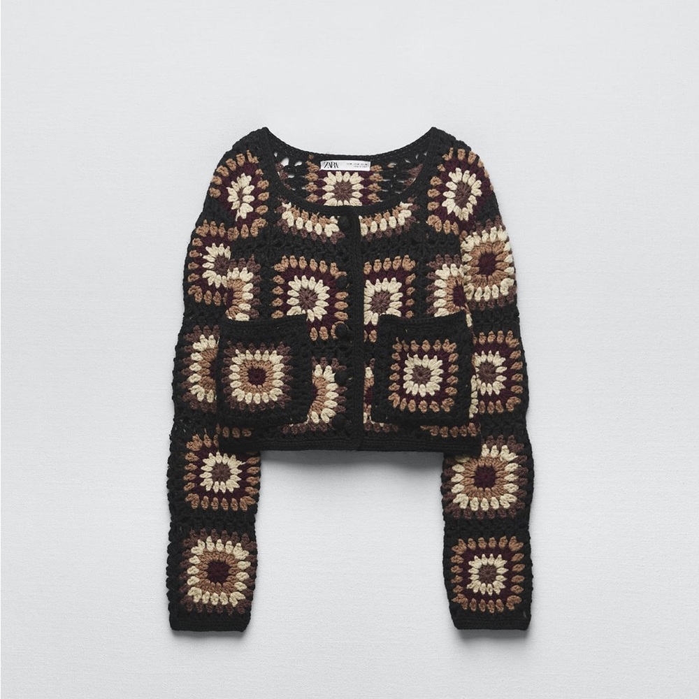 Zara crochet cardigan knit